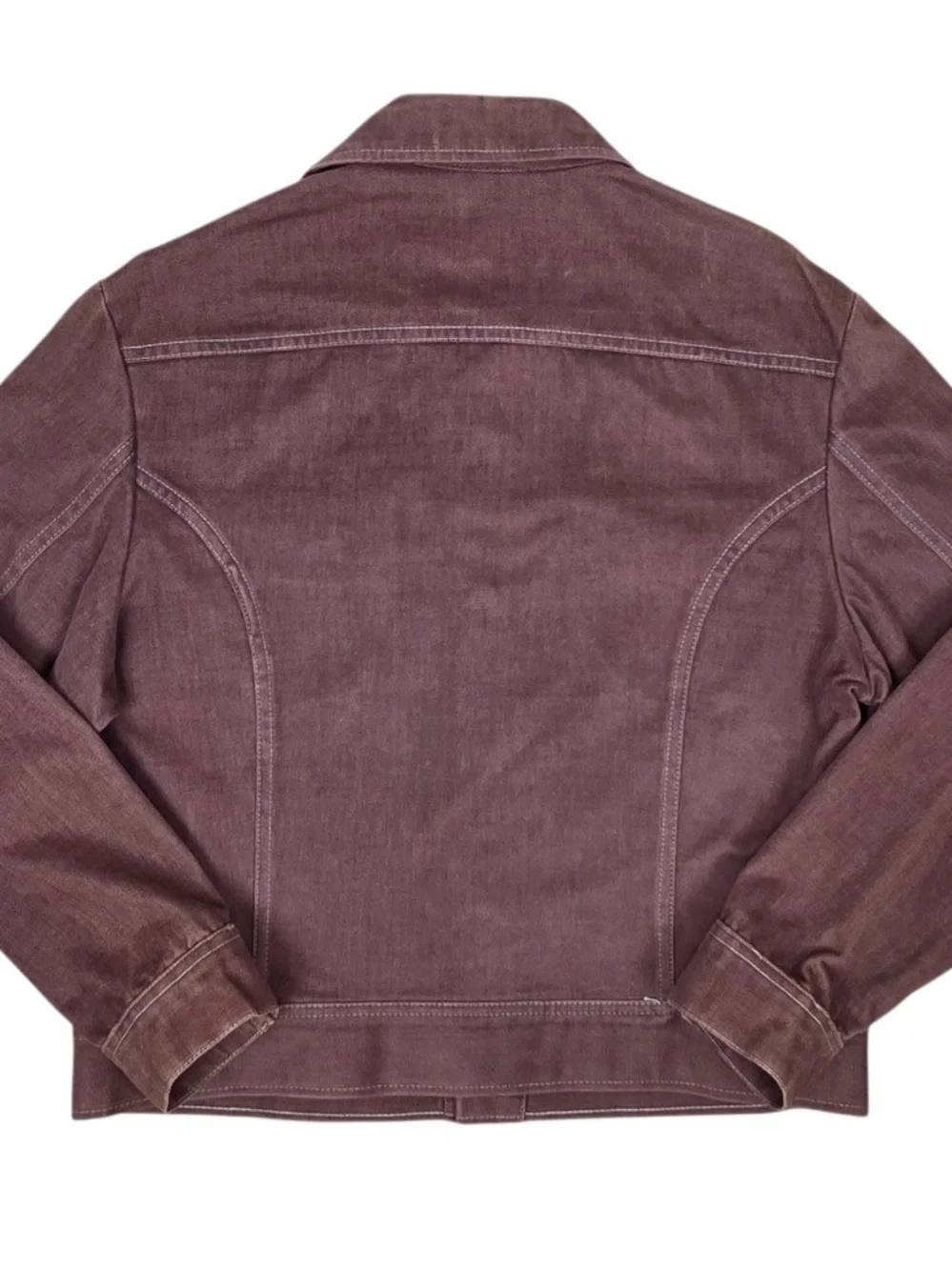 Vintage 70s Lee Moleskin Jacket Brown Made USA Trucker Western Metal Snap Large